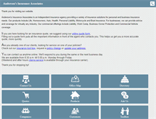 Tablet Screenshot of insurewithandersons.com